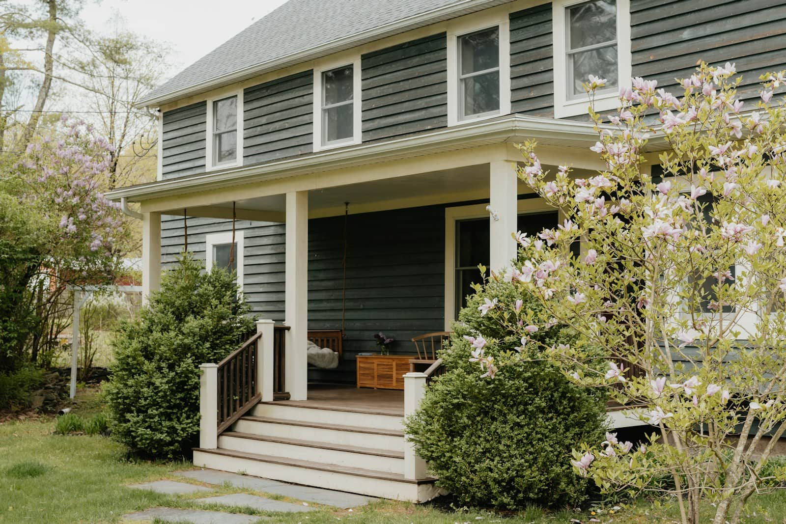 Front porch of a welcoming recovery home
